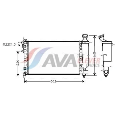 Billede af PRASCO PEA2216 Radiator Aluminium 532 322 23 Mekanisk fuget køleripper PEUGEOT: 106 II Hatchback