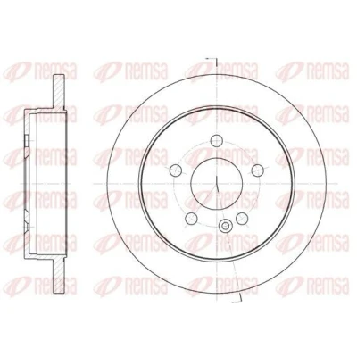 Billede af REMSA 6799.00 Bremseskiver bagaksel 284,8, 284,8 14,8 5 fuldstændigt HONDA: CIVIC 8 Hatchback, MERCEDES BENZ: ML klasse