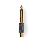 Billede af Mono Audio Adapter 6.35 mm Hanstik RCA Hunstik Guldplateret Lige Metal 1 stk. Box