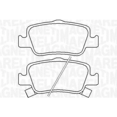 Billede af MAGNETI MARELLI 363916060666 Bremseklodser med akustisk advarsel for slid TOYOTA: Auris Stationcar, Hatchback, Corolla X Sedan