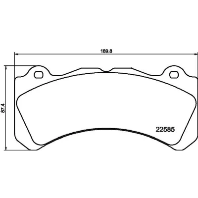 Billede af HELLA 8DB 355 040 211 Bremseklodser Inkl. slidadvarselskontakt med bremsecaliperskruer tilbehør VOLVO: V60 I, S60 II, II