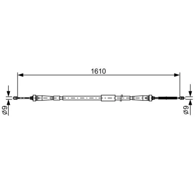 Billede af BOSCH 1 987 482 636 Håndbremsekabel 1610 RENAULT: Clio 4