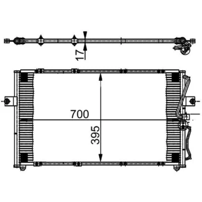 Billede af MAHLE ORIGINAL AC 379 000S Kondensator uden tørrer 700