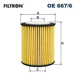 Billede af FILTRON OE 667/6 Oliefilter Filterindsats PEUGEOT: 208 I Hatchback, 308 SW 2, 2008 Stationcar, CITROËN: C4 II Cactus, C3 III, Jumpy III Van