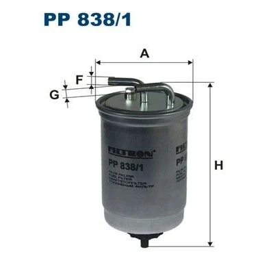 Billede af FILTRON PP 838/1 Brændstoffilter Ledningsfilter 8 FORD: MONDEO 1, 1 Kombi, Escort 5 MAZDA: 121 III Hatchback