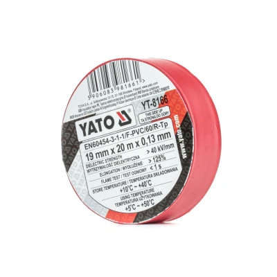Billede af YATO YT 8166 Klæbebånd 19 Rød PVC 20 enkeltsidet