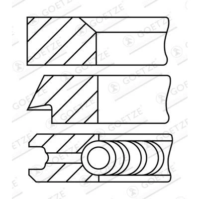 Billede af GOETZE ENGINE 08 782500 10 Stempelringsæt 93
