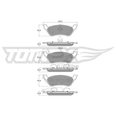 Billede af TOMEX brakes TX 15 31 Bremseklodser bagaksel CHRYSLER: Voyager 4, / Grand 3, JEEP: Cherokee III