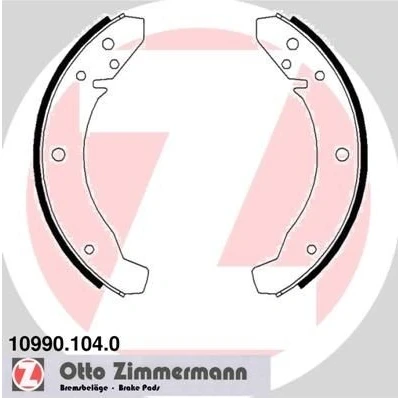 Billede af ZIMMERMANN 10990.104.0 Bremsebakker 230 40 Billede svarer til leveringsomfang, uden tilbehør VOLKSWAGEN: Beetle, Safari, PORSCHE: 924 Coupe