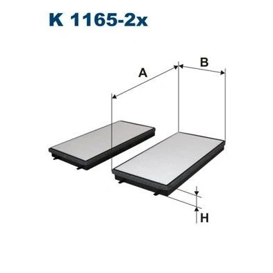 Billede af Filter, indvendig luft FILTRON K 1165 2x