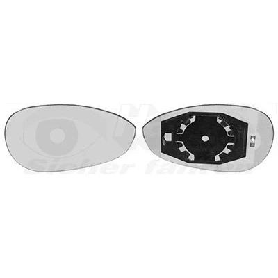 Billede af VAN WEZEL 1624838 Spejlglas højre FIAT: Punto III Hatchback, Grande 500 Hatchback