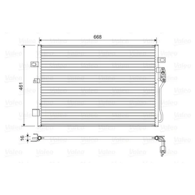 Billede af VALEO 822625 Kondensator uden tørrer Aluminium 461 FIAT: Freemont