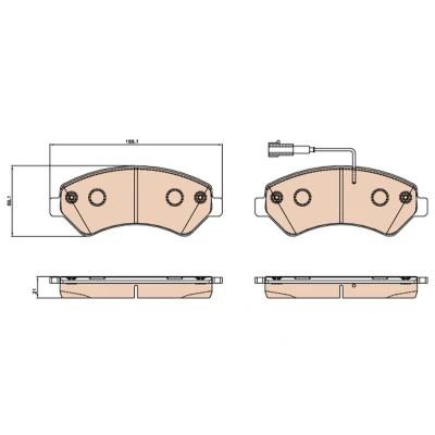 Billede af TRW GDB2069 Bremseklodser Inkl. slidadvarselskontakt FIAT: Ducato III Ladvogn / Chassis, Bus, Van