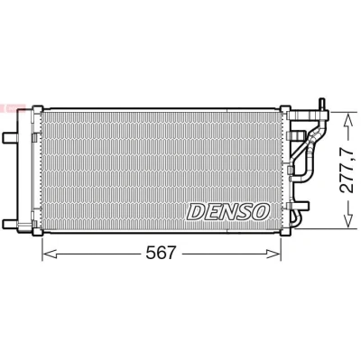 Billede af DENSO DCN41024 Kondensator med tørrer R 134a