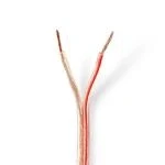 Billede af Højtaler Kabel 2x 2.50 mm² Kobber 100.0 m Runde PVC Gennemsigtig Rulle