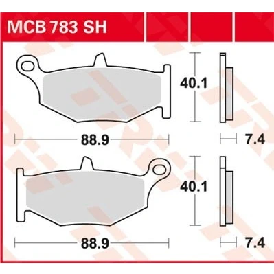 Billede af TRW Sinter Carbon Racing MCB783SH Bremseklodser