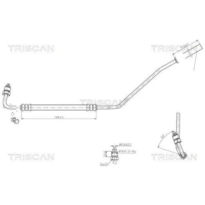Billede af TRISCAN 8516 29027 Hydraulikslange, styretøj fra hydraulikpumpe til tandstang VOLKSWAGEN: Polo IV Hatchback, V Fox Hatchback