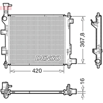 Billede af DENSO DRM43005 Radiator 420 388 16