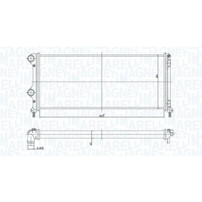 Billede af MAGNETI MARELLI 350213187200 Radiator 702 304 42 Mekanisk fuget køleripper
