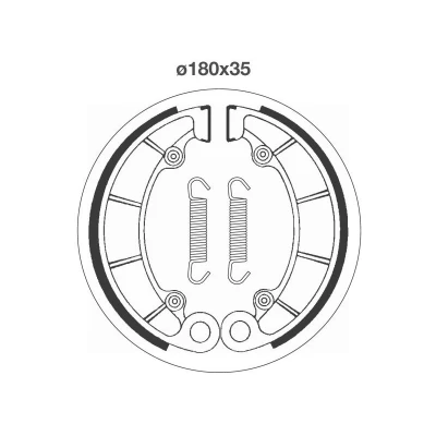 Billede af TRW MCS822 Bremsebakker 180
