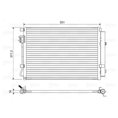 Billede af VALEO 822581 Kondensator med tørrer Aluminium 371 KIA: RIO 3