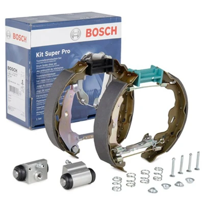 Billede af BOSCH 0 204 114 190 Bremsesæt, trommelbremser med tilbehør, hjulbremsecylinder TOYOTA: Aygo, CITROËN: C1 I, PEUGEOT: 107 Hatchback
