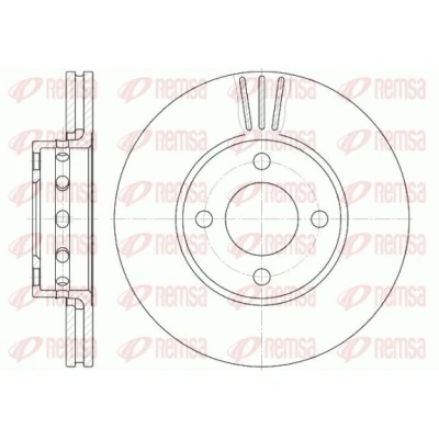Billede af REMSA 6267.10 Bremseskiver foraksel 276, 276 25 4 ventileret AUDI: 80 B4 Sedan, Cabriolet B4, Avant