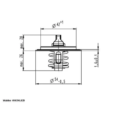 Billede af Termostat, kølemiddel WAHLER 410396.82D