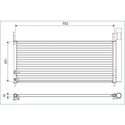 Billede af VALEO 822640 Kondensator med tørrer Aluminium 261