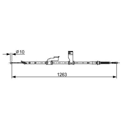 Billede af BOSCH 1 987 482 617 Håndbremsekabel 1263 HYUNDAI: i10 I