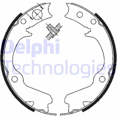 Billede af DELPHI LS1899 Håndbremseklodser