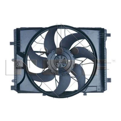 Billede af NRF 47848 Køleventilator 12 400 med kølerventilatorramme (karm), Kulløs motor MERCEDES BENZ: E klasse Sedan