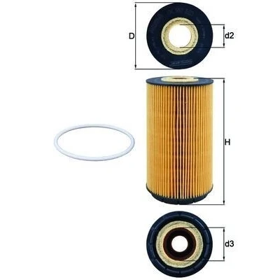 Billede af MAHLE ORIGINAL OX 557D Oliefilter Filterindsats VOLKSWAGEN: Touareg I, AUDI: A8 D3, D4, BENTLEY: Continental GT