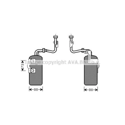 Billede af PRASCO VOD126 Tørrer R 134a Aluminium VOLVO: V50, S40 II
