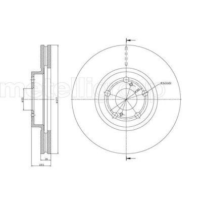 Billede af Bremseskive METELLI 23 0970C