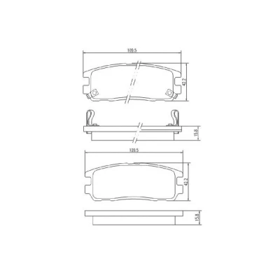 Billede af MAPCO 6683 Bremseklodser bagaksel med akustisk advarsel for slid OPEL: Frontera A SUV