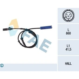 Billede af FAE 78046 ABS Sensor bagaksel Hall princip 2 860 BMW: 5 Sedan