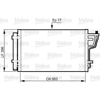 Billede af VALEO 814351 Kondensator med tørrer Aluminium 396 R 134a KIA: cee‘d I Stationcar, Hatchback, Pro HYUNDAI: i30 Hatchback