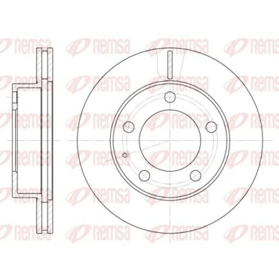 Billede af REMSA 6203.10 Bremseskiver foraksel 258, 258 24 5 ventileret MAZDA: 626 IV Hatchback, V Sedan