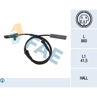 Billede af FAE 78009 ABS Sensor bagaksel, på begge sider Hall princip 2 860 BMW: 5 Sedan