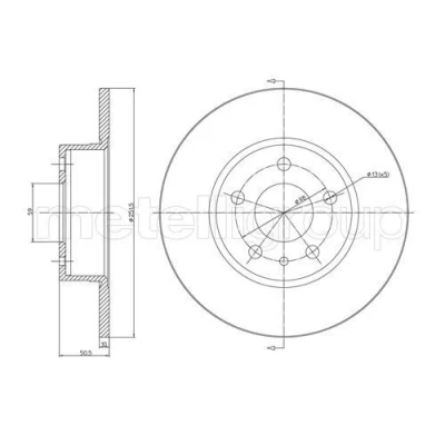 Billede af Bremseskive METELLI 23 0368C