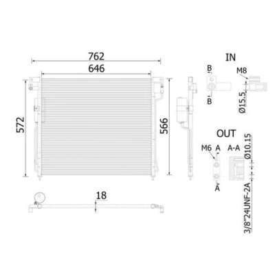 Billede af MAHLE ORIGINAL AC 138 000S Kondensator med tørrer 646 NISSAN: NP300 Navara Pick up