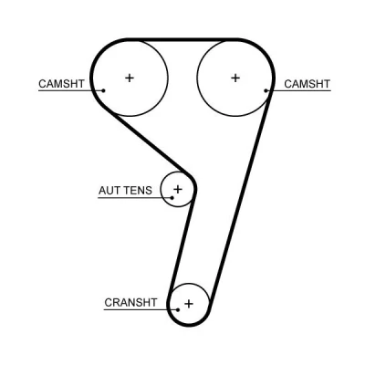 Billede af GATES T367HOB Tandrem 129 1229mm 18mm
