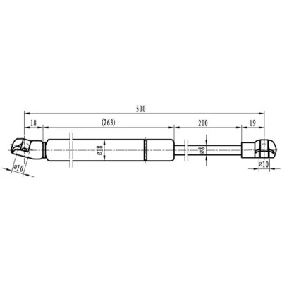 Billede af MAPCO 20958 Gasfjeder Motorhjelm 280 VOLKSWAGEN: Lupo / 3L