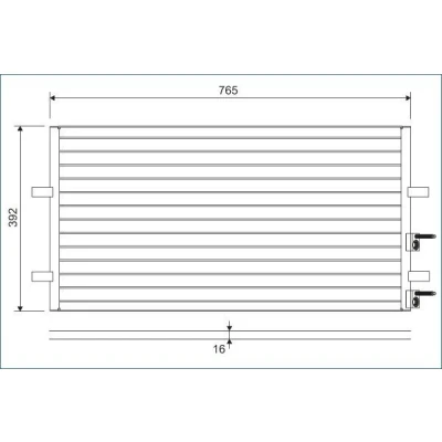 Billede af VALEO 814087 Kondensator uden tørrer Aluminium 392 R 134a FORD: Transit Mk6 Bus
