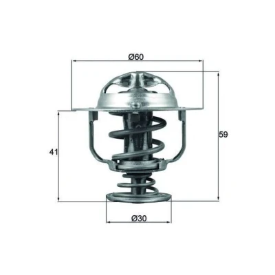 Billede af MAHLE ORIGINAL TX 177 82D Termostat 82 60 med pakning KIA: SORENTO 1