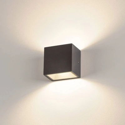 Billede af SLV Sitra Cube LED udendørs væglampe, antracit