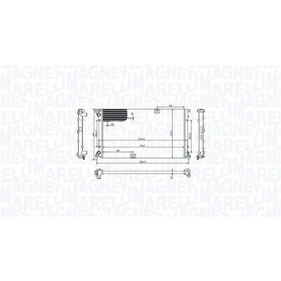 Billede af MAGNETI MARELLI 350213213400 Radiator til køretøjer med manuelt gear 781 470 23 Mekanisk fuget køleripper