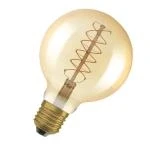 Billede af Osram vintage 1906 led globe95 guld spiral filament ultra tynd 600lm 7w/822 (48w) e27 dæmpbar