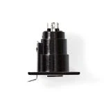 Billede af XLR stik Lige Hun Nikkelplateret Chassis Kabeldiameter: 5.0 mm Metal Sort 1 stk. Plastikpose
